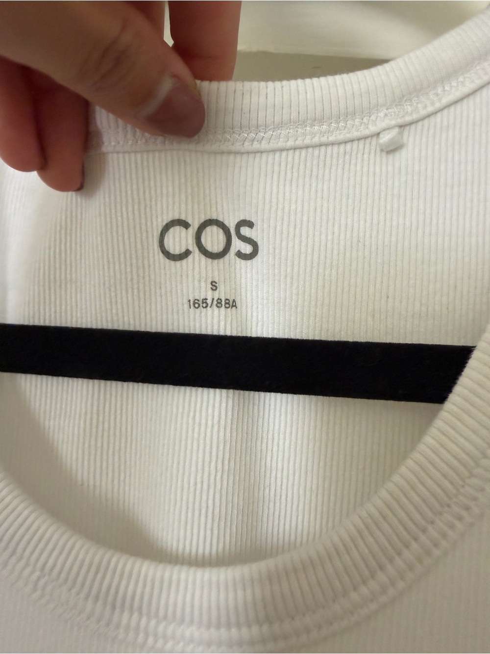 COS White Organic Cotton Ribbed Tank - Picture 3 of 5